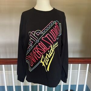 Women’s Universal Black Crewneck Sweater Retro Style Size Small